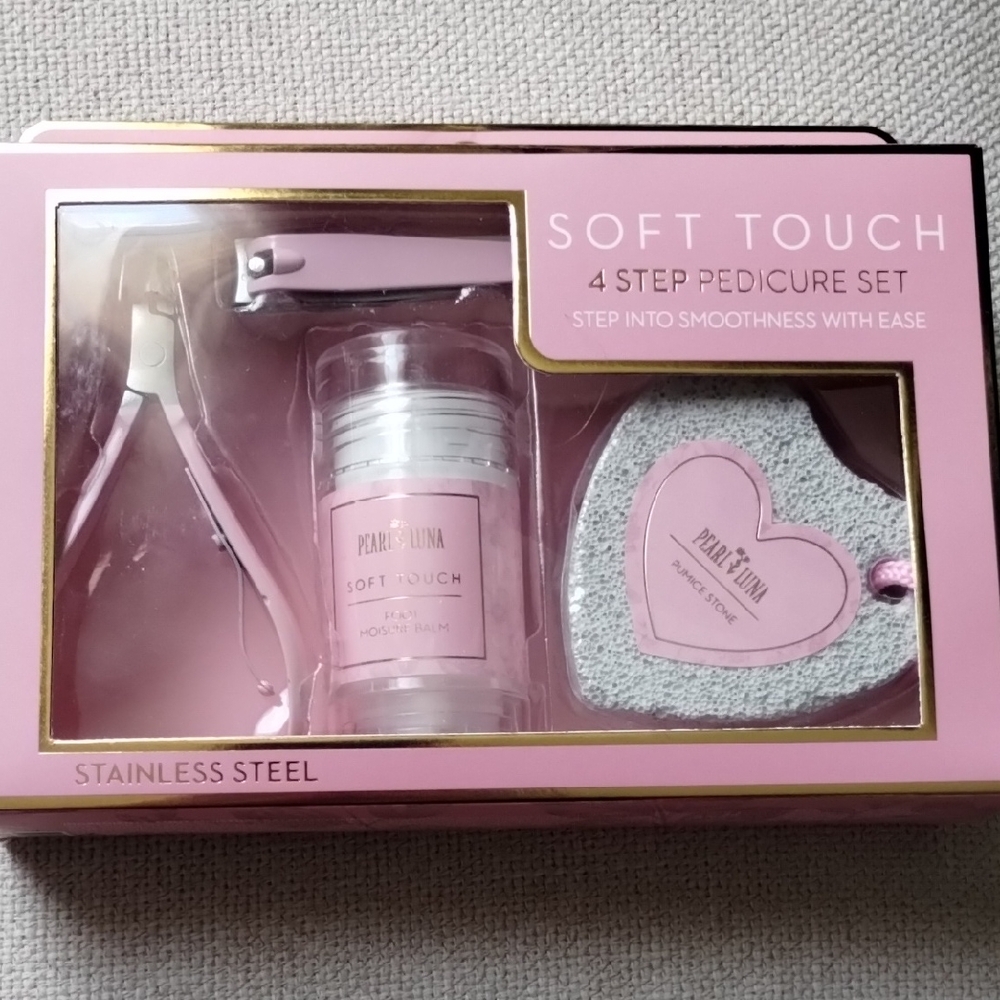 Soft Touch 4 Step Pedicure Set - Pink